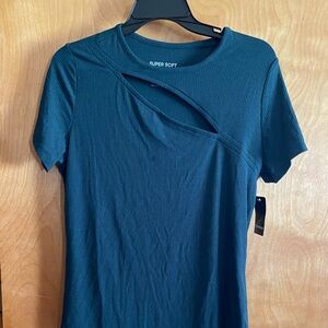 Torrid Super Soft Rib Knit Teal Top